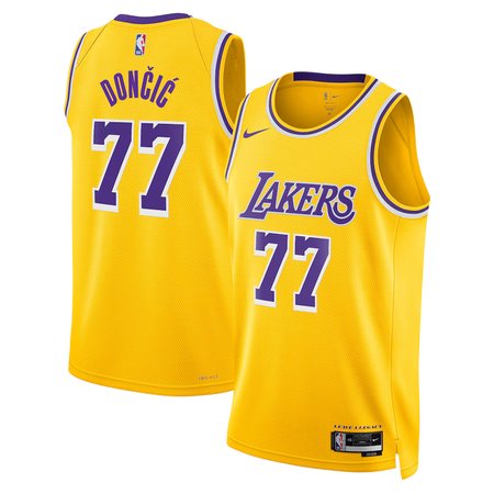 Men's Los Angeles Lakers Luka Doncic Fanatics Gold Fast Break Replica Player Jersey - Icon Edition